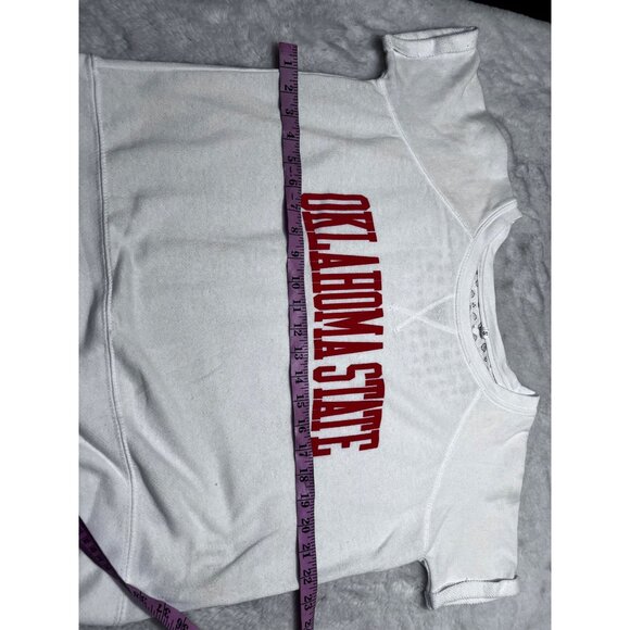Oklahoma State Short Sleeve Raglan Crop Tee Pressbox women size small - Picture 6 of 7